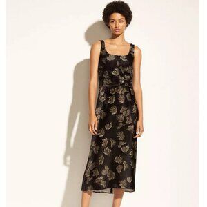 Vince Fallen Leaf Velvet Slip Skirt, 8